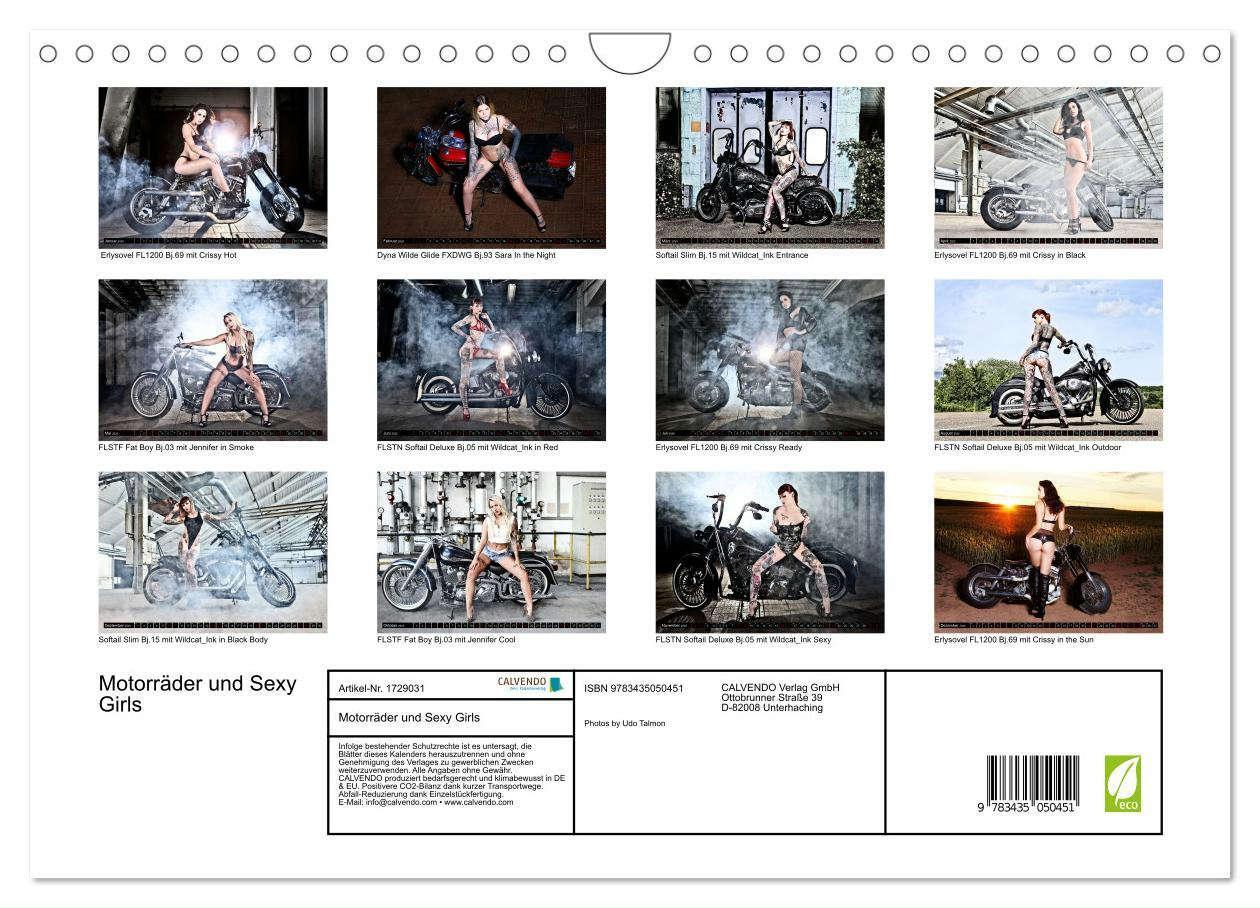 Bild: 9783435050451 | Motorräder und Sexy Girls (Wandkalender 2025 DIN A4 quer), CALVENDO...