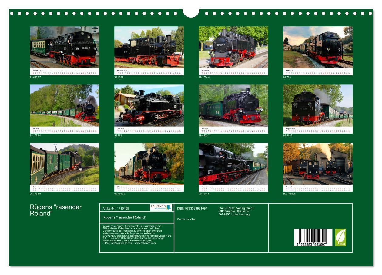 Bild: 9783383931697 | Rügens "rasender Roland" (Wandkalender 2025 DIN A3 quer), CALVENDO...