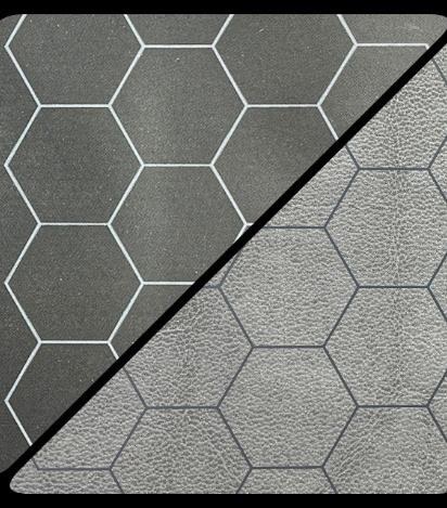 Cover: 601982033958 | Battlemat™ 1" Reversible Black-Grey Hexes (23½" x 26" Playing Surface)
