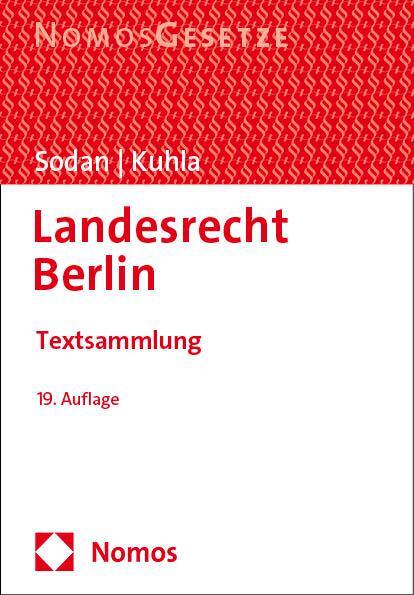 Cover: 9783756010417 | Landesrecht Berlin | Textsammlung - Rechtsstand: 1. September 2023