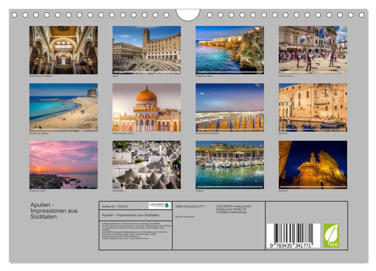 Bild: 9783435341771 | Apulien - Impressionen aus Süditalien (Wandkalender 2025 DIN A4...