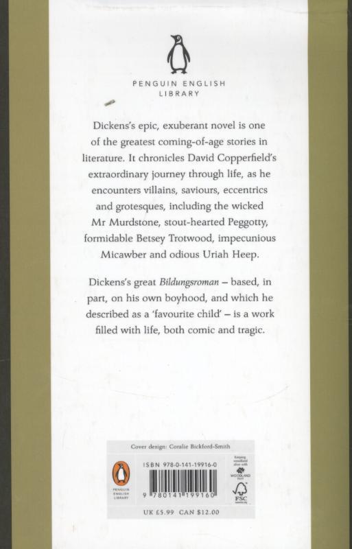 Rückseite: 9780141199160 | David Copperfield | Charles Dickens | Taschenbuch | Englisch | 2012