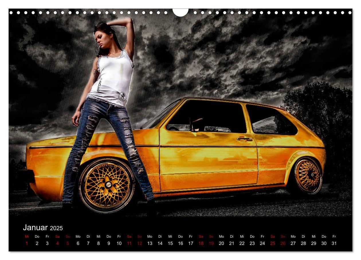 Bild: 9783435396825 | Cars and Girls (Wandkalender 2025 DIN A3 quer), CALVENDO...