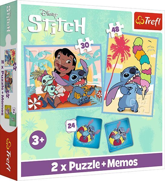 Cover: 5900511935851 | 2 in 1 Puzzles + Memo - Alles Gute zum Tag Lilo &amp; Stitch | Spiel