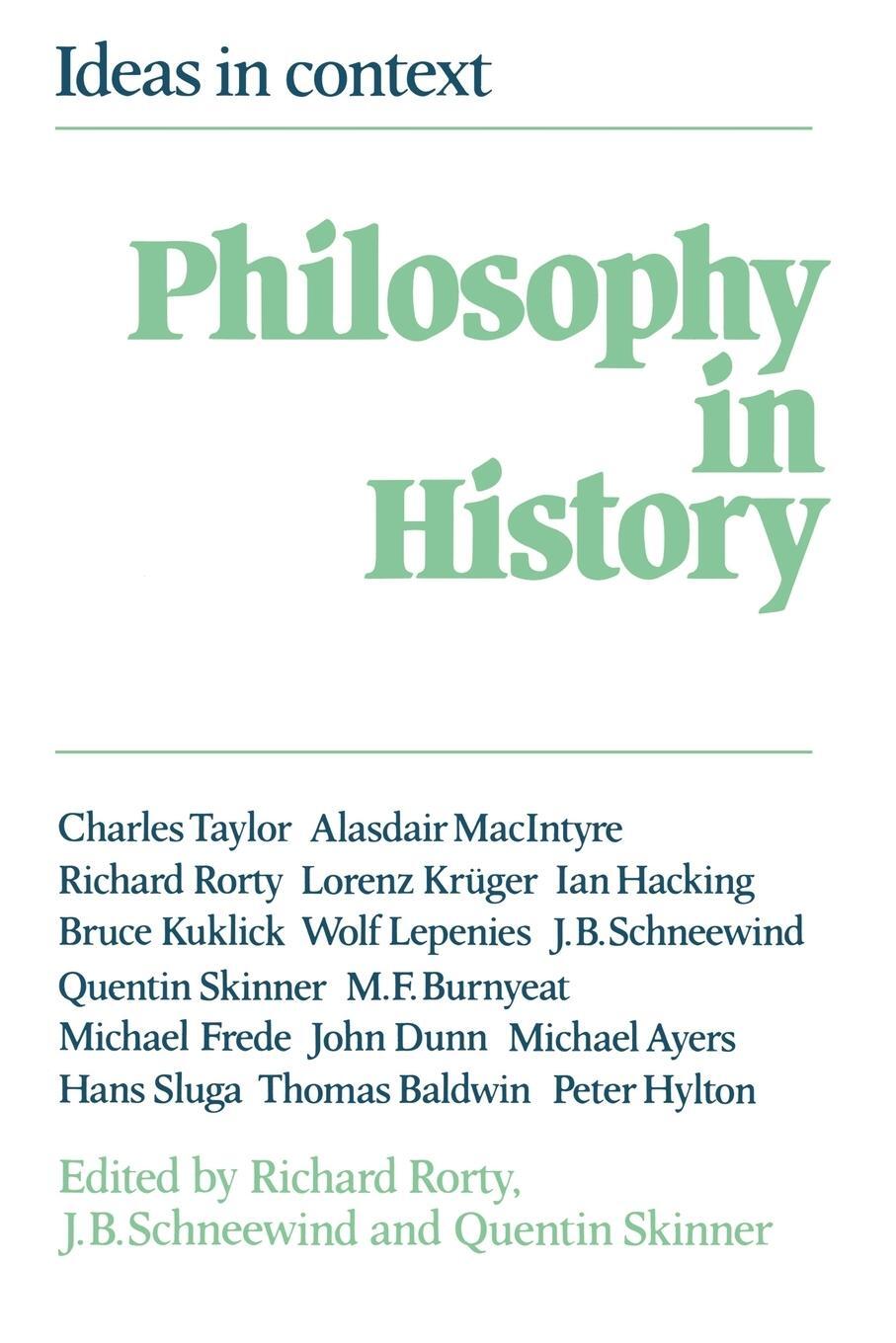 Cover: 9780521273305 | Philosophy in History | Essays in the Historiography of Philosophy