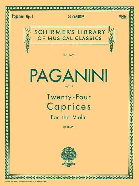 Cover: 73999286601 | 24 Caprices, Op. 1 | String Solo | Buch | 1986 | G. Schirmer