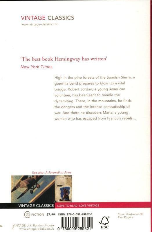 Rückseite: 9780099289821 | For Whom the Bell Tolls | Ernest Hemingway | Taschenbuch | Vintage War