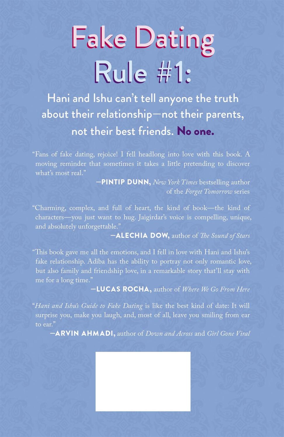 Rückseite: 9781645672579 | Hani and Ishu's Guide to Fake Dating | Adiba Jaigirdar | Buch | 2021