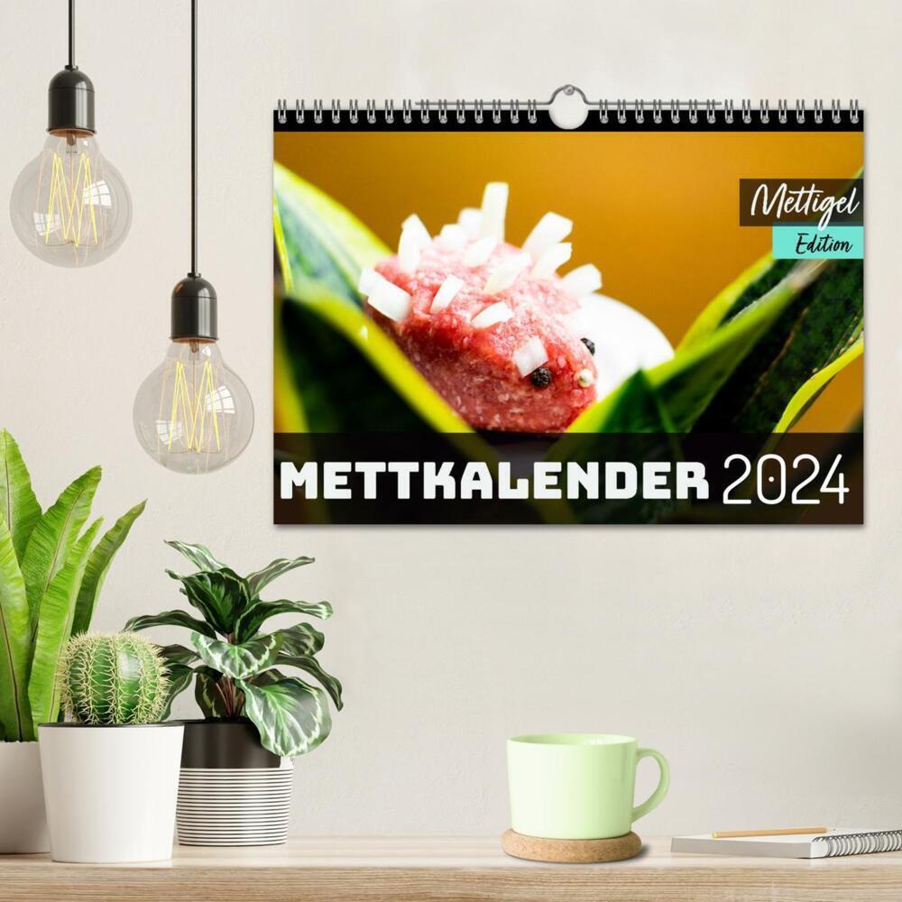 Bild: 9783675502925 | Mettkalender - Mettigel Edition (Wandkalender 2024 DIN A4 quer),...