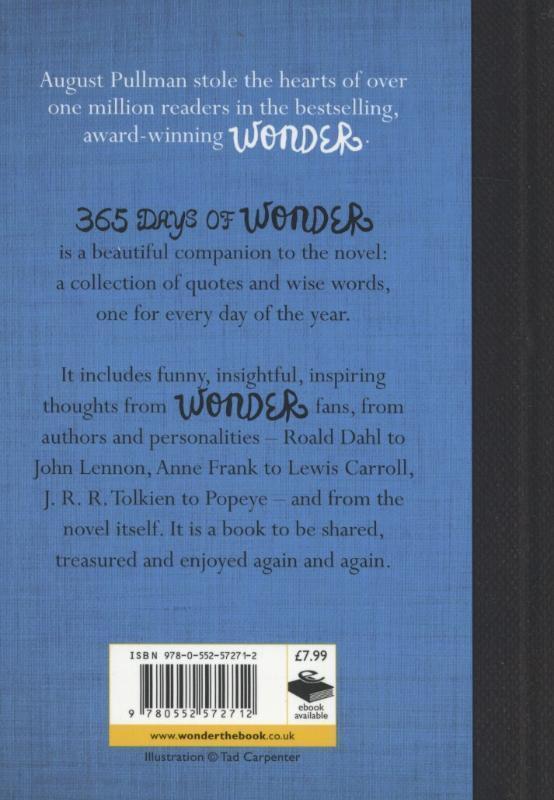 Rückseite: 9780552572712 | 365 Days of Wonder | R. J. Palacio | Taschenbuch | Englisch | 2014