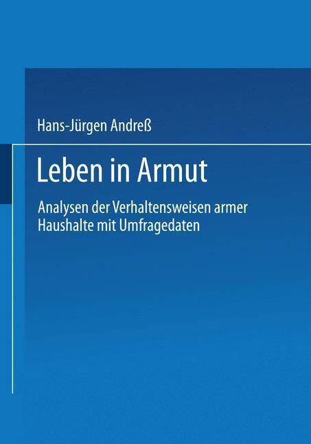 Cover: 9783531131283 | Leben in Armut | Hans-Jürgen Andreß | Taschenbuch | Paperback | 371 S.