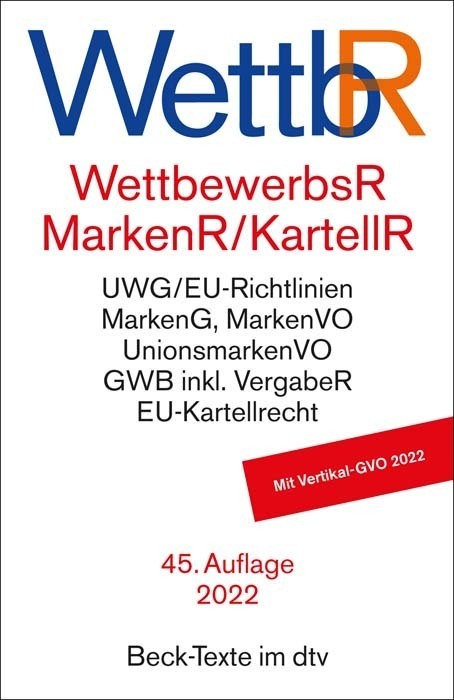 Cover: 9783423531764 | Wettbewerbsrecht, Markenrecht und Kartellrecht WettbR | Taschenbuch