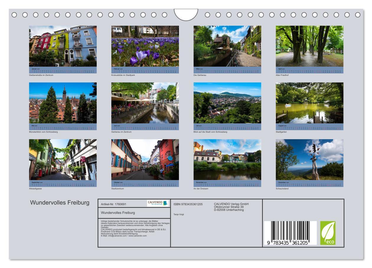 Bild: 9783435361205 | Wundervolles Freiburg (Wandkalender 2025 DIN A4 quer), CALVENDO...