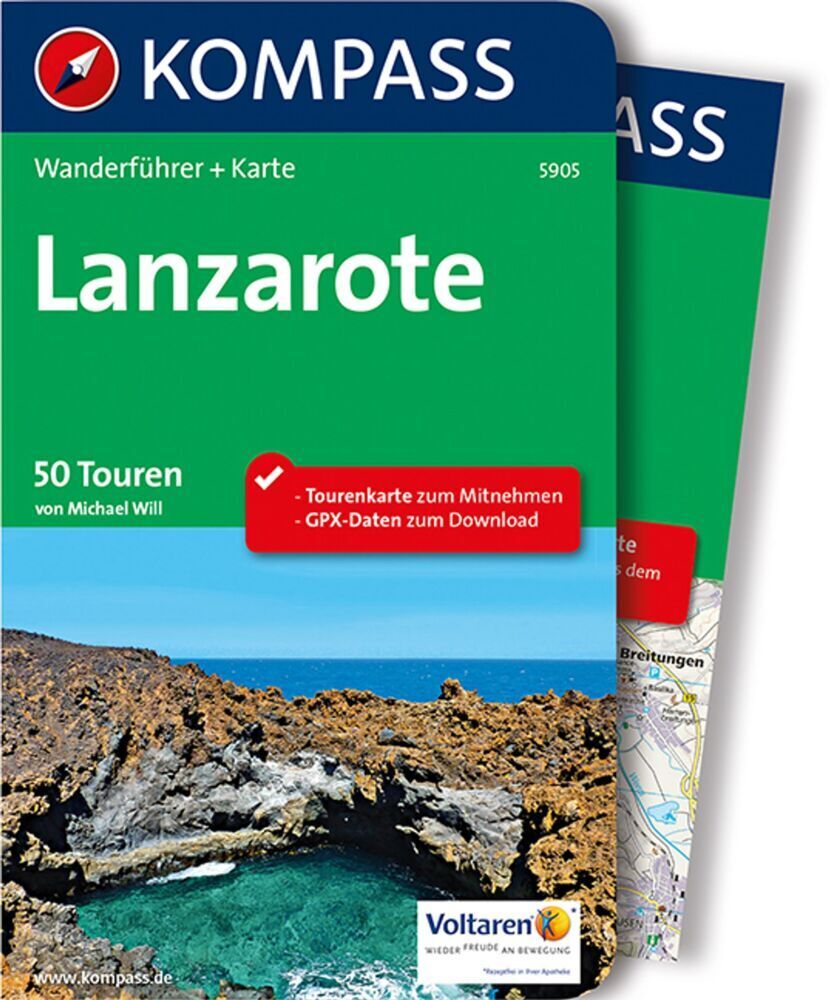 Cover: 9783990441541 | KOMPASS Wanderführer Lanzarote, 50 Touren mit Extra-Tourenkarte | Will