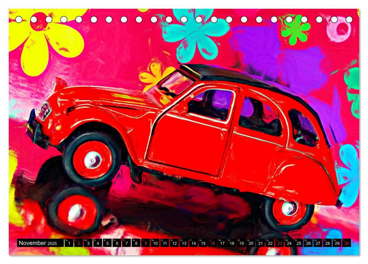 Bild: 9783435280384 | 70 Jahre 2CV (Tischkalender 2025 DIN A5 quer), CALVENDO Monatskalender