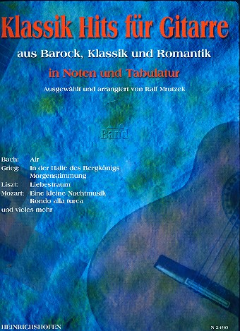 Cover: 9790204424900 | Klassik Hits Band 1 für Gitarre/Tab | Buch | Heinrichshofen Verlag