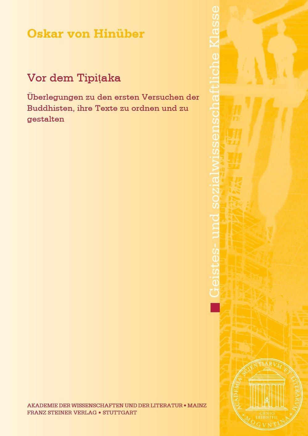 Cover: 9783515138215 | Vor dem Tipitaka | Oskar von Hinüber | Taschenbuch | 76 S. | Deutsch