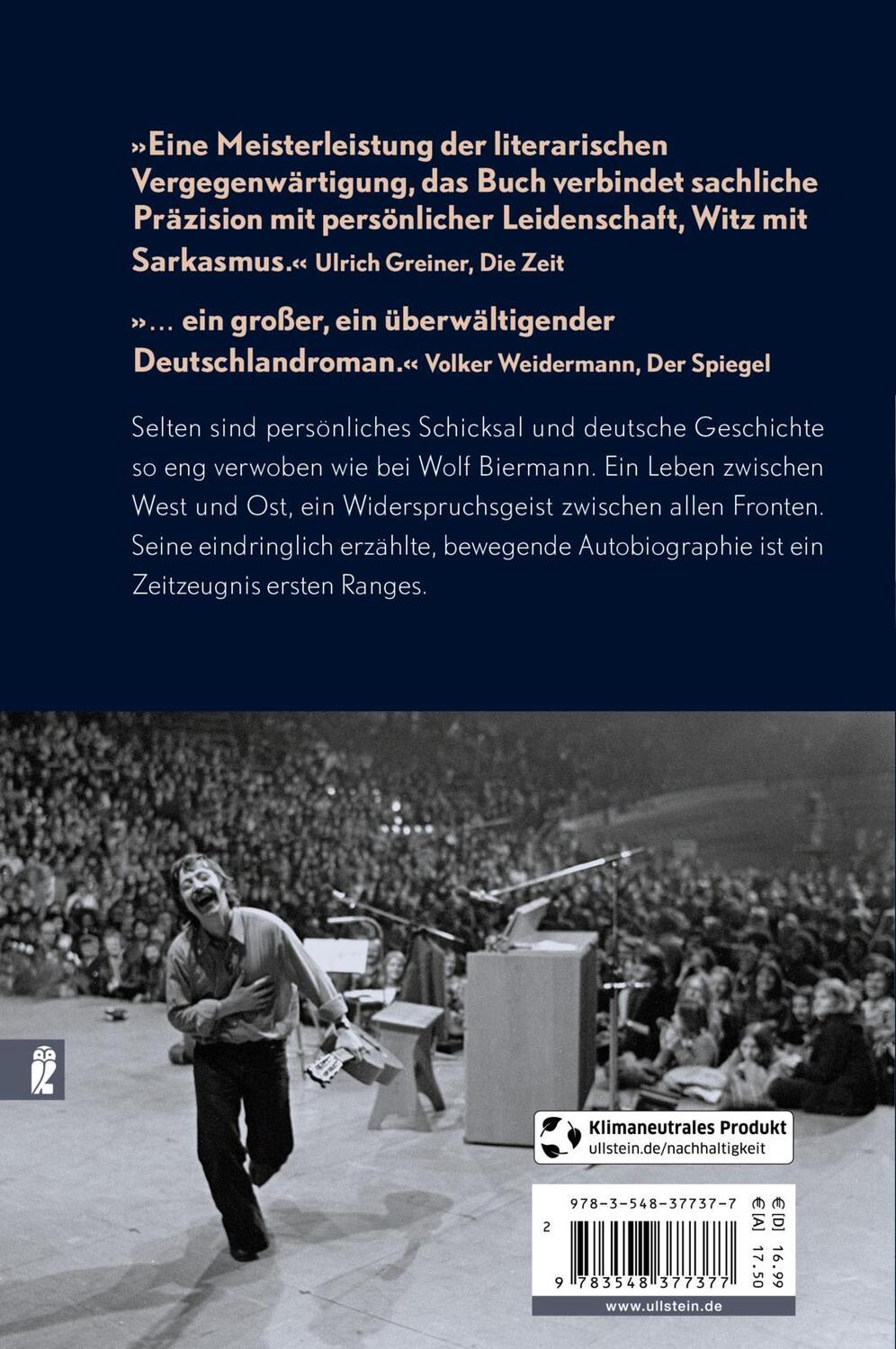 Rückseite: 9783548377377 | Warte nicht auf bessre Zeiten! | Die Autobiographie | Wolf Biermann