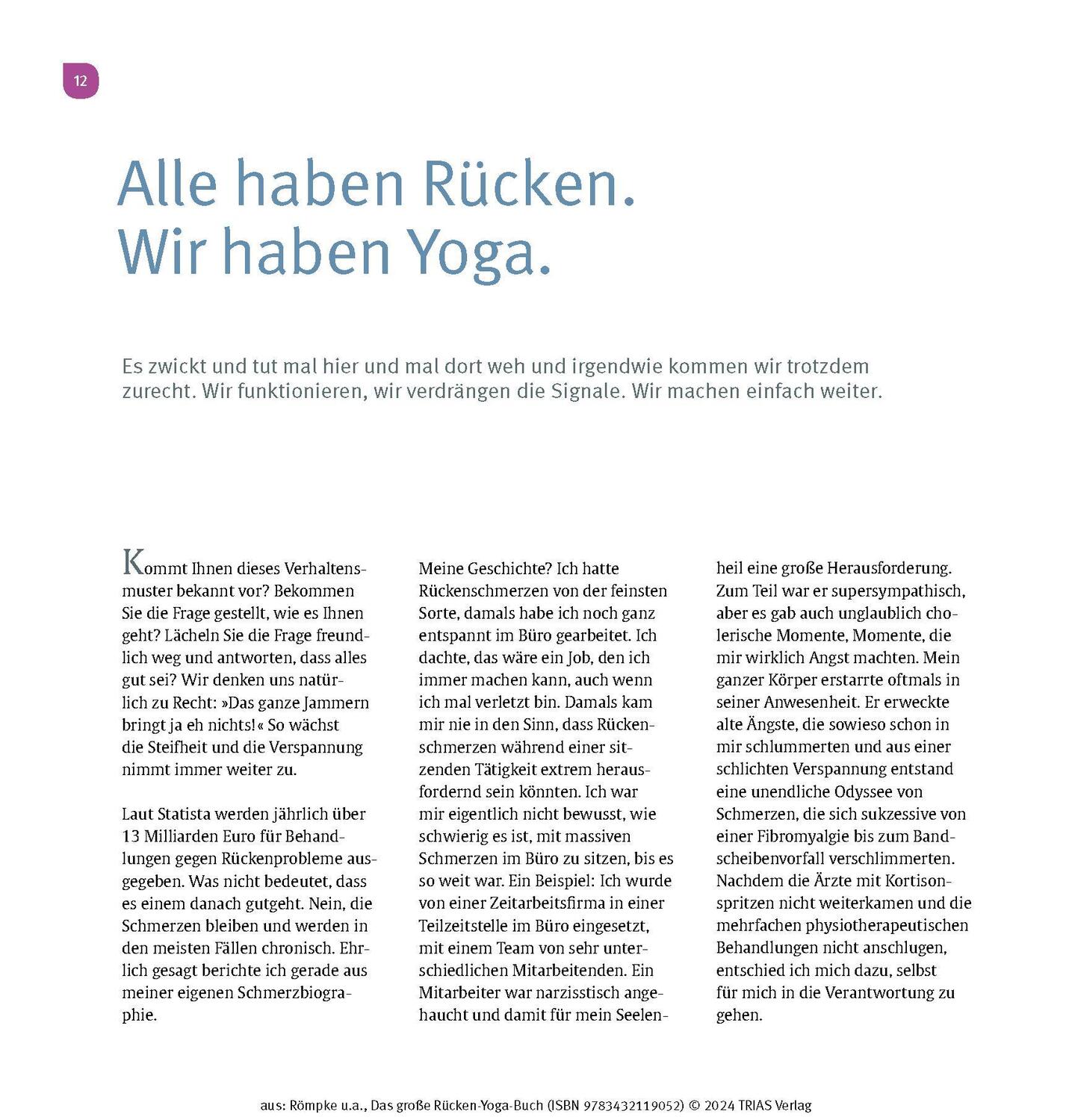 Bild: 9783432119052 | Das große Rücken-Yoga-Buch | Patricia Römpke (u. a.) | Taschenbuch