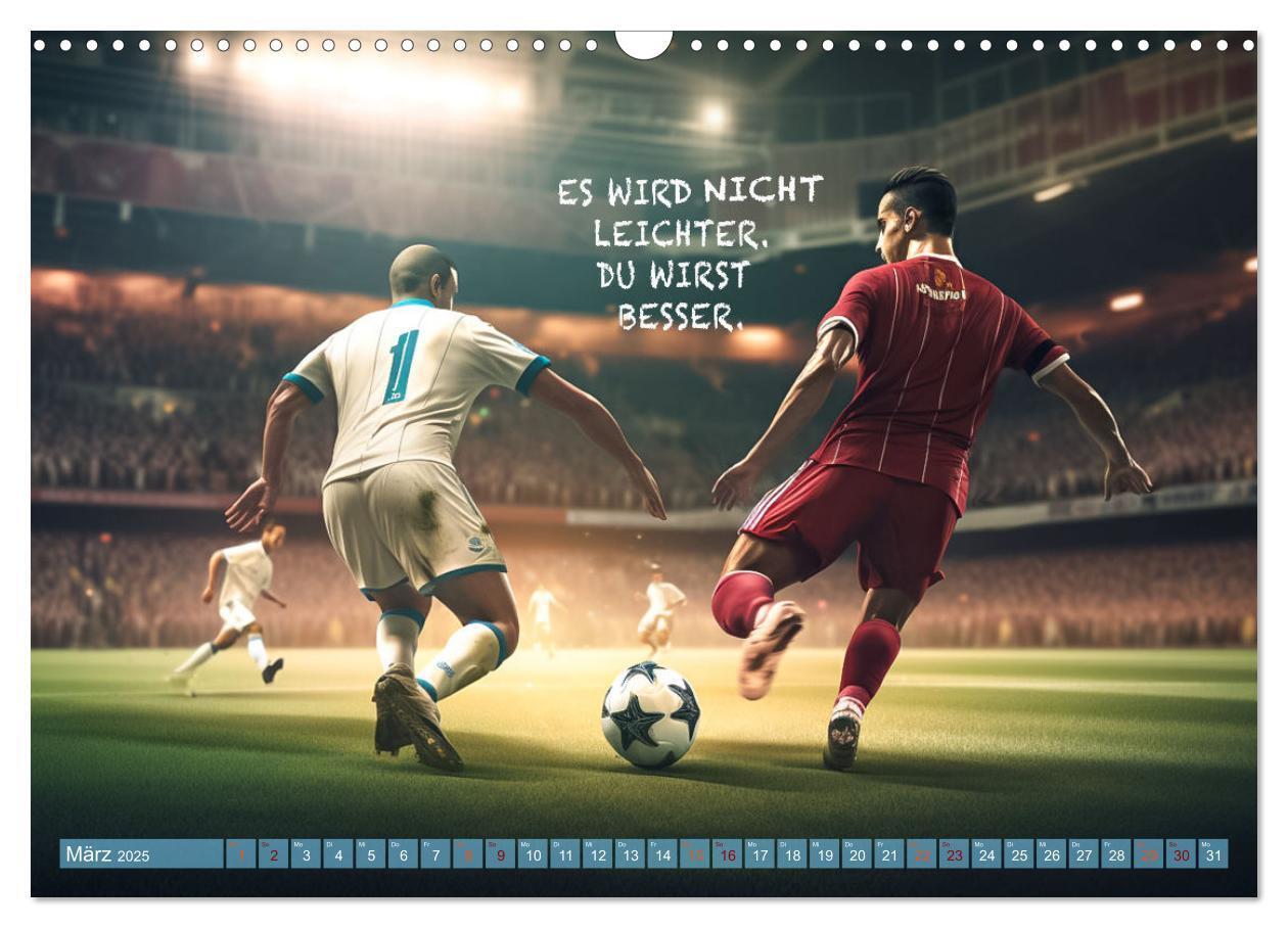 Bild: 9783383760983 | Fußball und coole Sprüche (Wandkalender 2025 DIN A3 quer), CALVENDO...