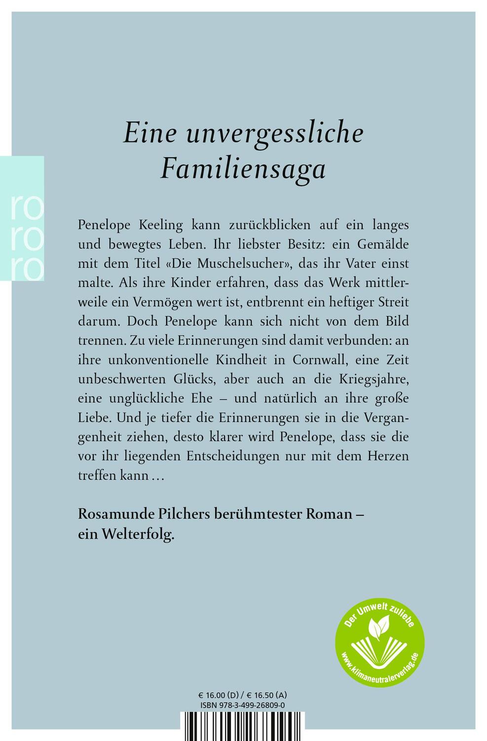 Rückseite: 9783499268090 | Die Muschelsucher | Rosamunde Pilcher | Taschenbuch | 864 S. | Deutsch
