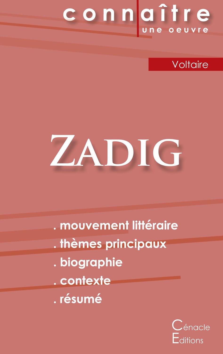 Cover: 9782367886664 | Fiche de lecture Zadig de Voltaire (Analyse littéraire de référence...