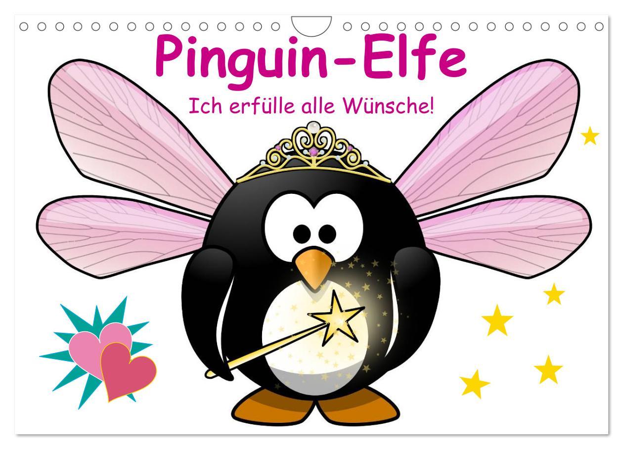 Cover: 9783435727483 | Pinguin-Elfe (Wandkalender 2025 DIN A4 quer), CALVENDO Monatskalender