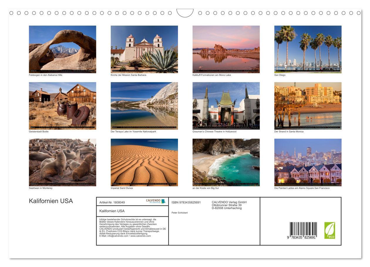 Bild: 9783435825691 | Kalifornien USA (Wandkalender 2025 DIN A3 quer), CALVENDO...