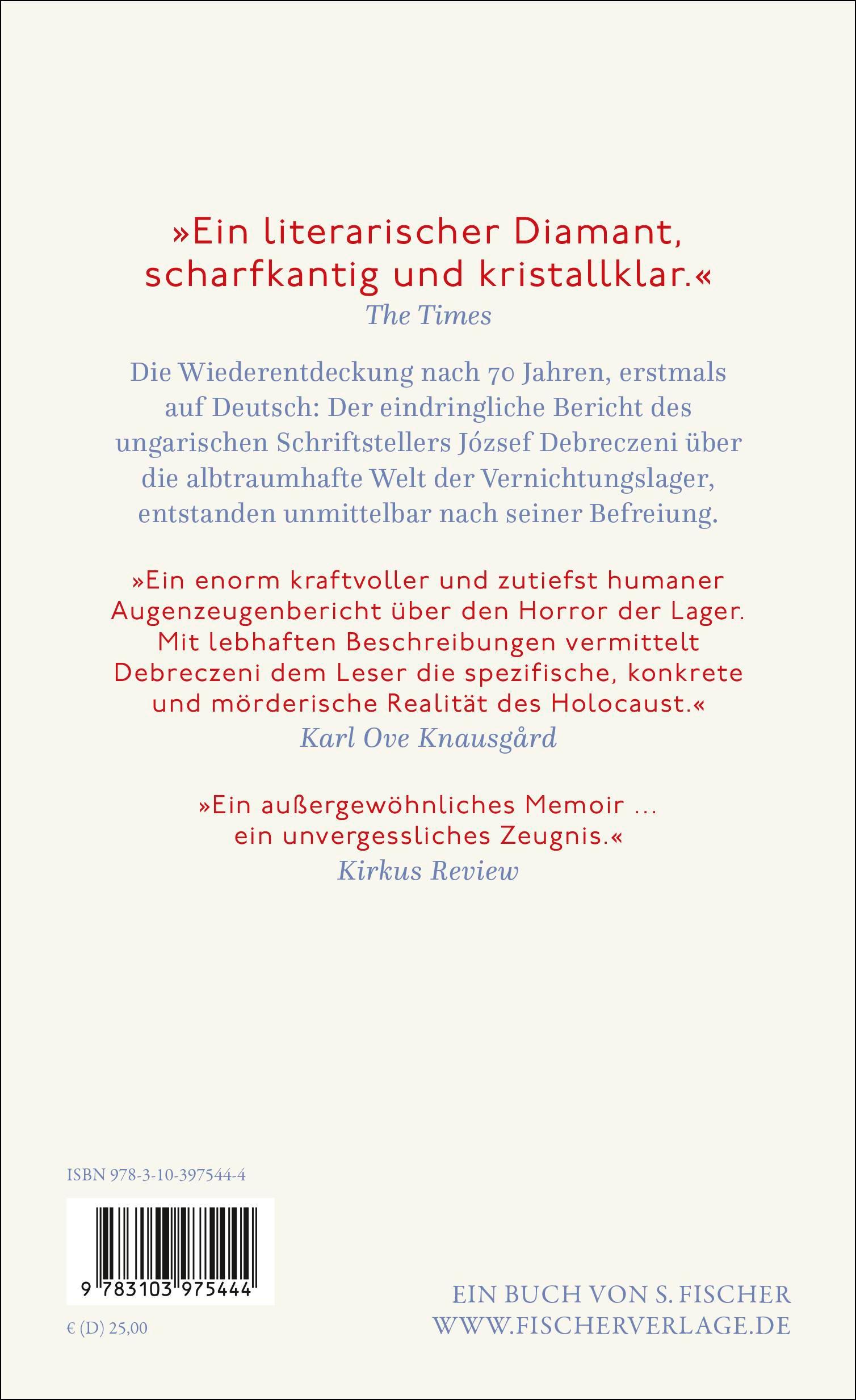 Rückseite: 9783103975444 | Kaltes Krematorium | József Debreczeni | Buch | 272 S. | Deutsch