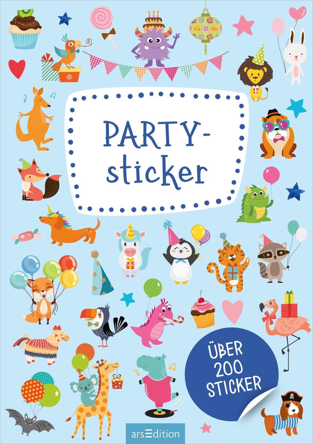 Bild: 4014489131243 | Partysticker | Über 200 Sticker | Stück | Softcover mit Stickerbögen
