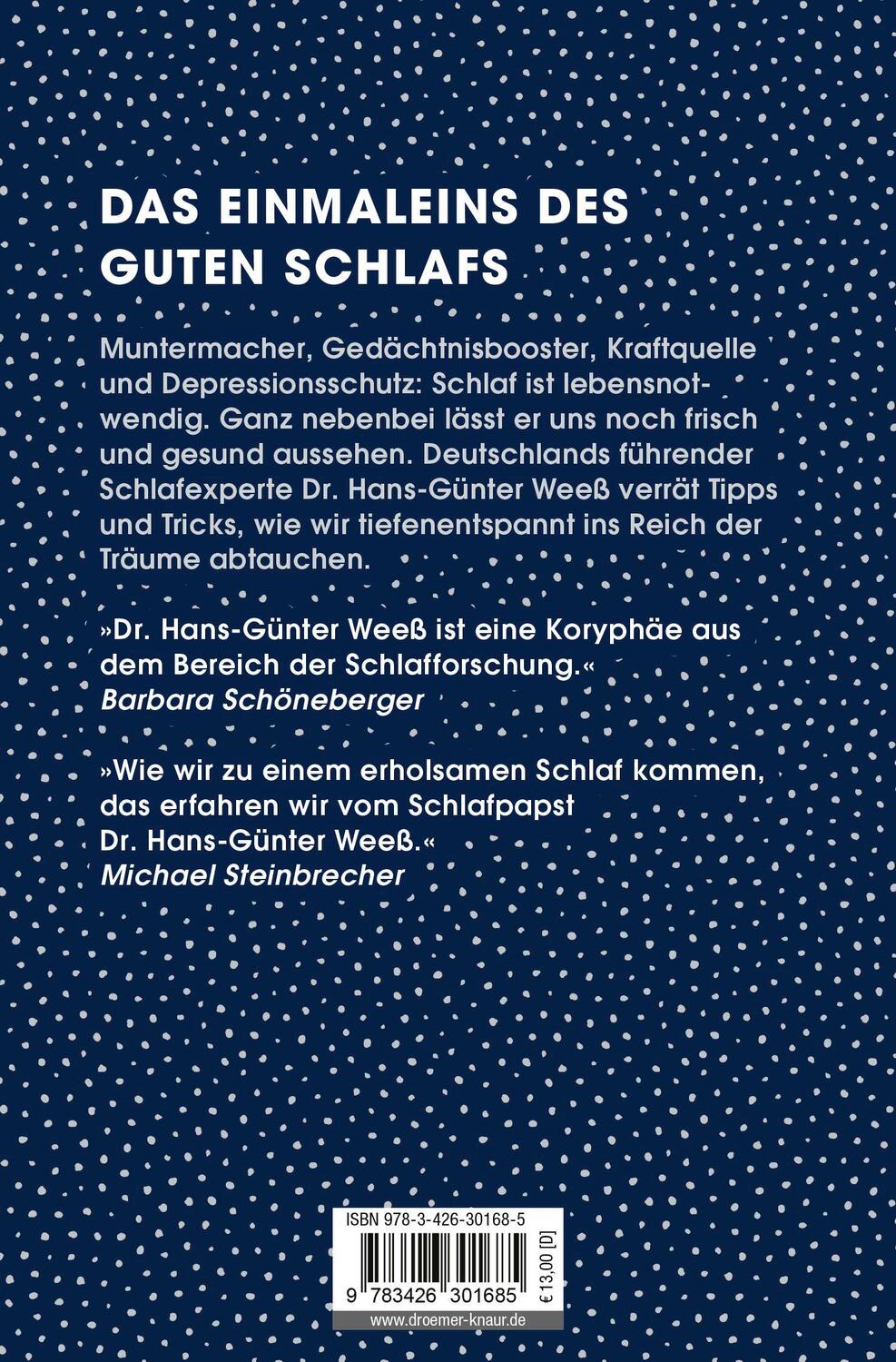 Rückseite: 9783426301685 | Schlaf wirkt Wunder | Hans-Günter Weeß | Taschenbuch | 336 S. | 2024