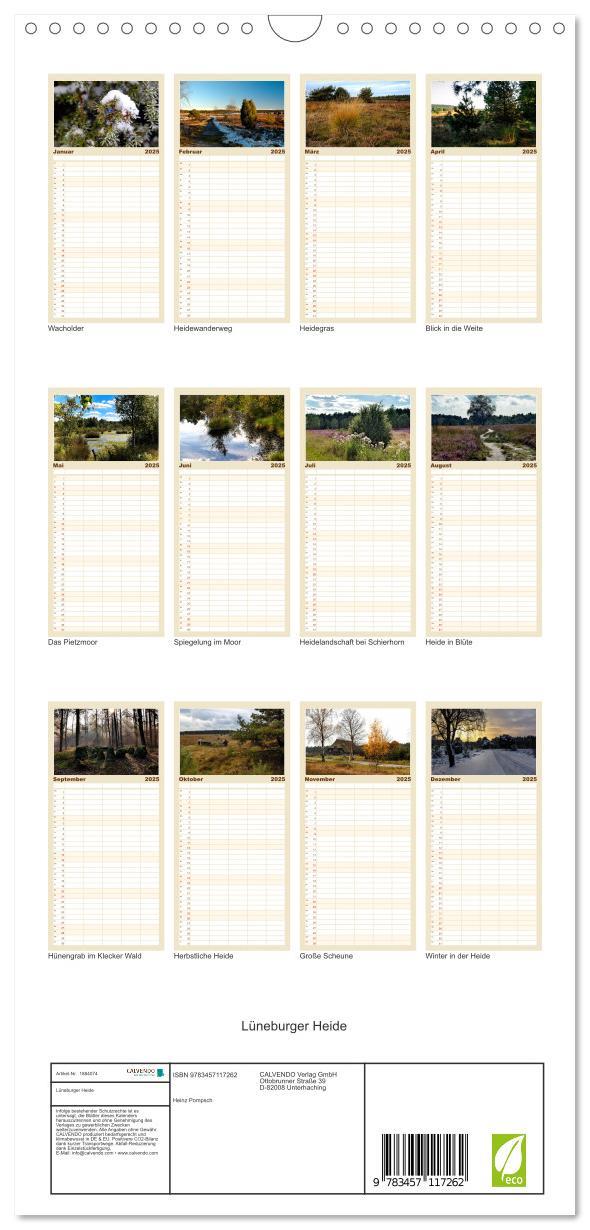 Bild: 9783457117262 | Familienplaner 2025 - Lüneburger Heide mit 5 Spalten (Wandkalender,...