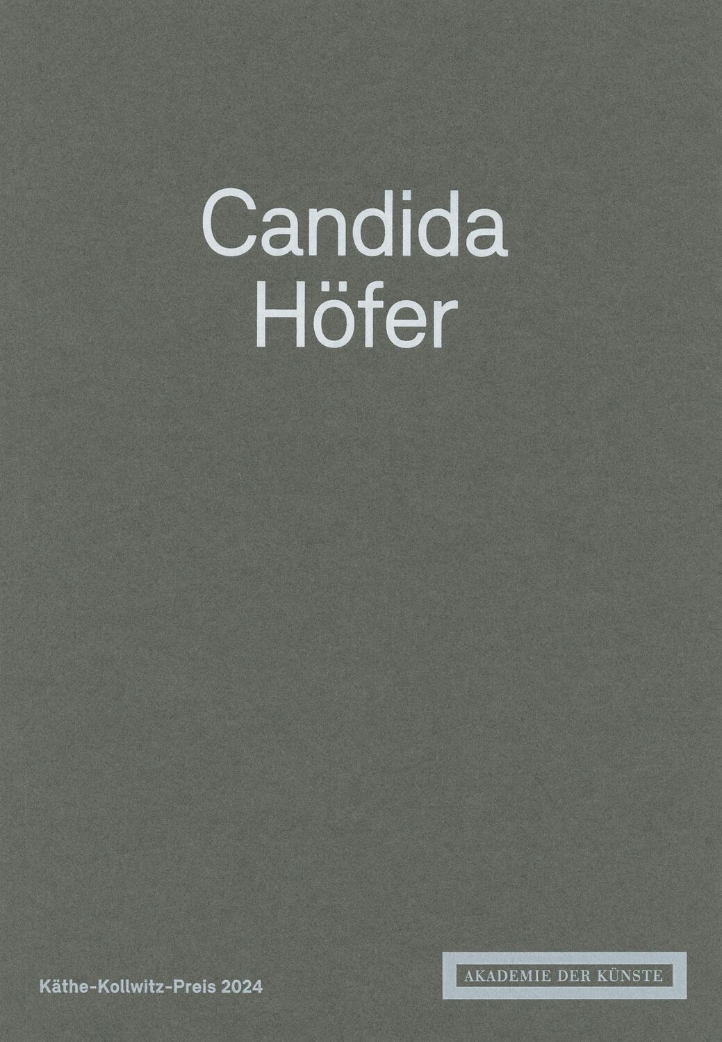 Cover: 9783883312606 | Candida Höfer | Käthe-Kollwitz-Preis 2024 | Berlin Akademie der Künste