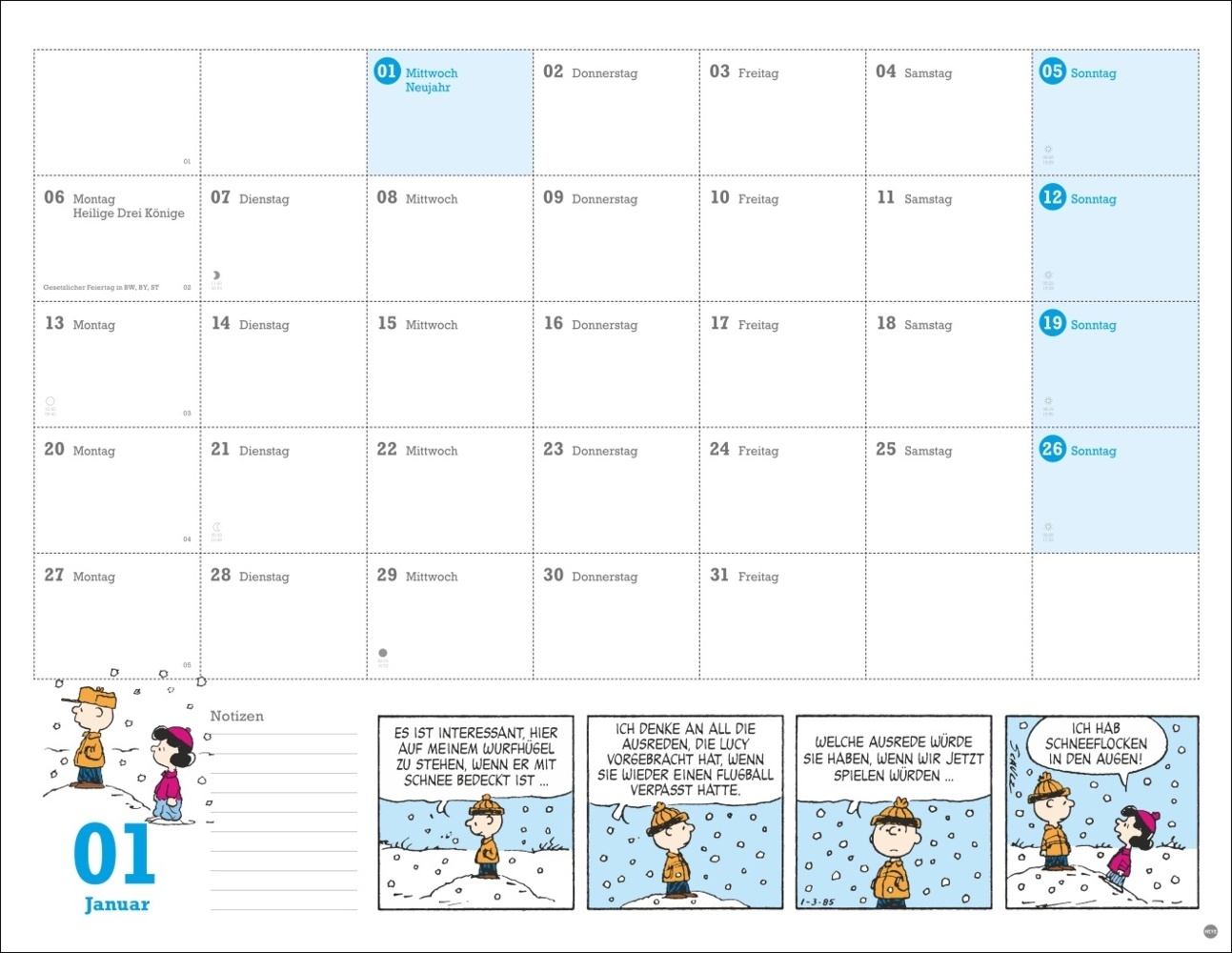 Bild: 9783756405244 | Peanuts Monatsplaner 2025 | Kalender | Spiralbindung | 15 S. | Deutsch