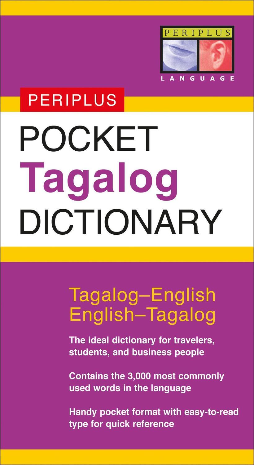 Cover: 9780794603458 | Pocket Tagalog Dictionary | Tagalog-English English-Tagalog | Perdon
