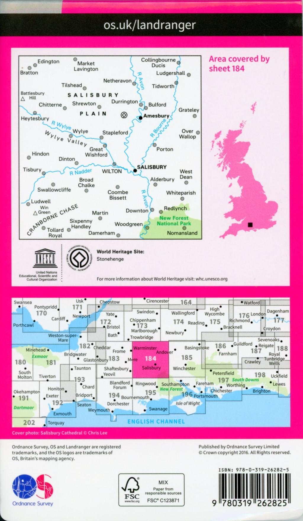 Bild: 9780319262825 | Salisbury &amp; the Plain, Amesbury | Ordnance Survey | (Land-)Karte