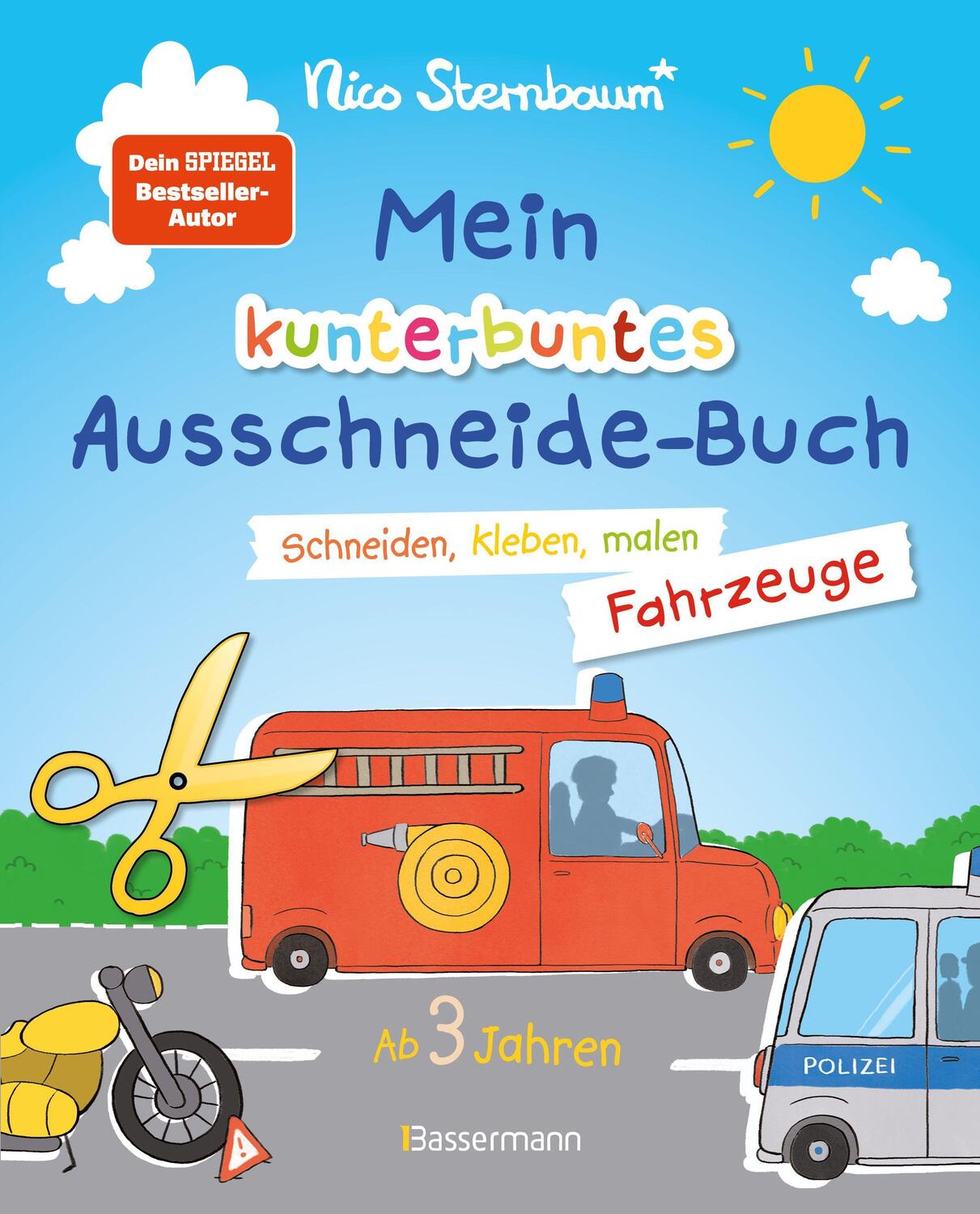 Cover: 9783809443643 | Mein kunterbuntes Ausschneidebuch - Fahrzeuge. Schneiden, kleben,...