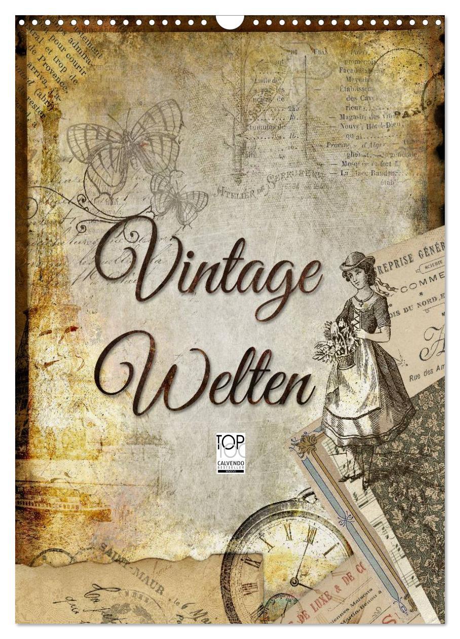 Cover: 9783457061442 | Vintage Welten (Wandkalender 2025 DIN A3 hoch), CALVENDO...