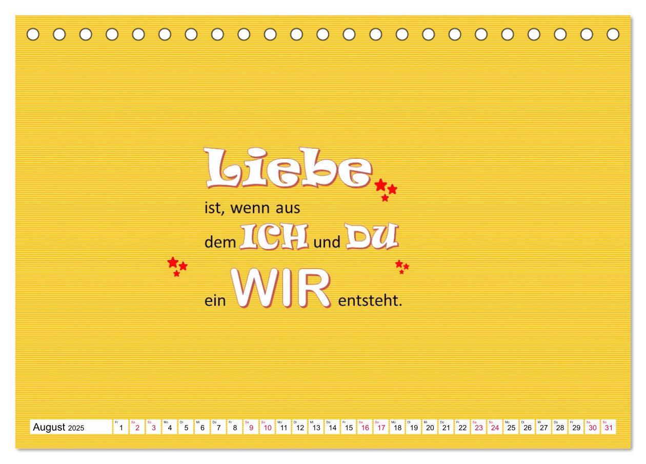 Bild: 9783435124480 | Zitate und Sprüche In Sachen LIEBE (Tischkalender 2025 DIN A5...