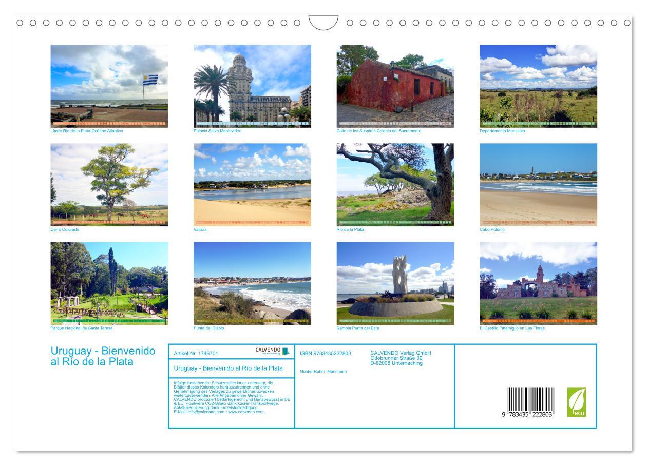 Bild: 9783435222803 | Uruguay - Bienvenido al Río de la Plata (Wandkalender 2025 DIN A3...