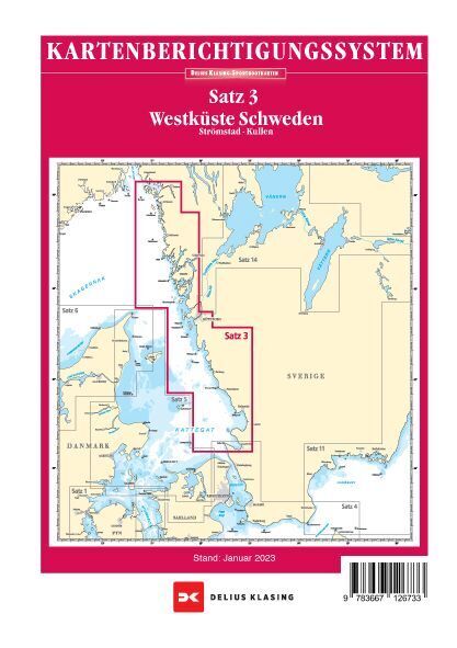 Cover: 9783667126733 | Berichtigung Sportbootkarten Satz 3: Westküste Schweden (Ausgabe 2023)