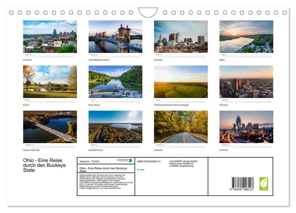 Bild: 9783435006113 | Ohio - Eine Reise durch den Buckeye State (Wandkalender 2025 DIN A4...