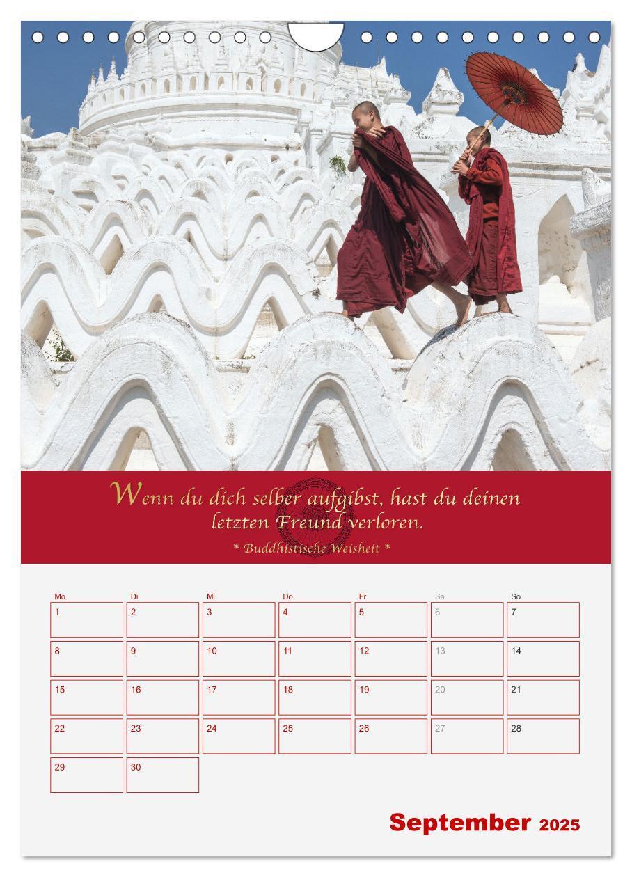 Bild: 9783435927784 | Buddhistische Weisheiten - DER ROTE SCHIRM (Wandkalender 2025 DIN...