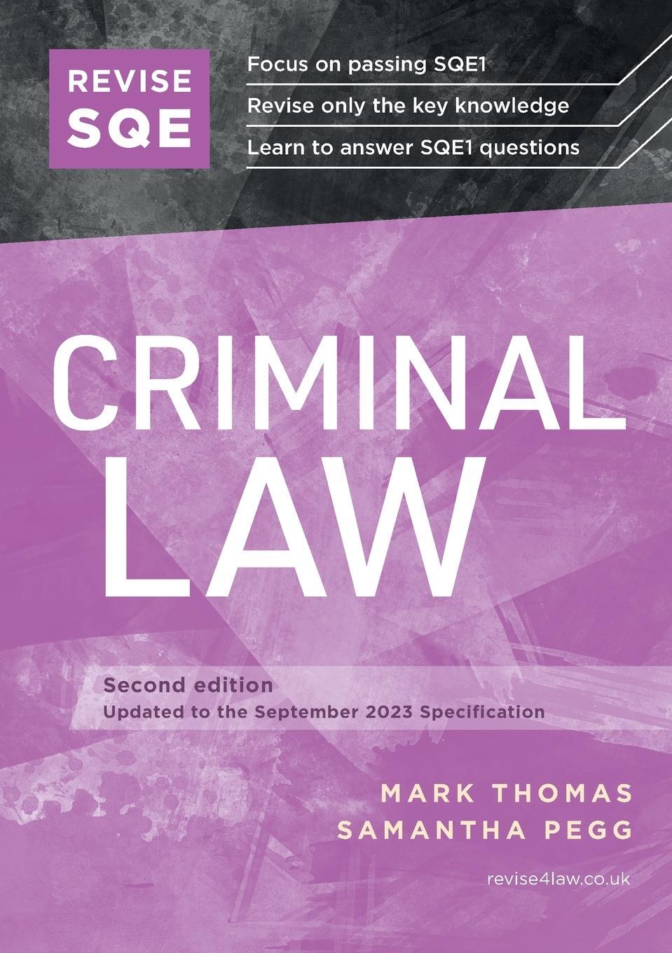 Cover: 9781914213687 | Revise SQE Criminal Law | SQE1 Revision Guide 2nd ed | Thomas (u. a.)