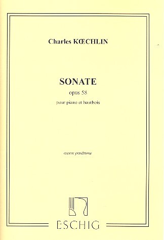 Cover: 9790045036898 | Sonate Opus 58 | Charles Koechlin | Partitur | Max Eschig