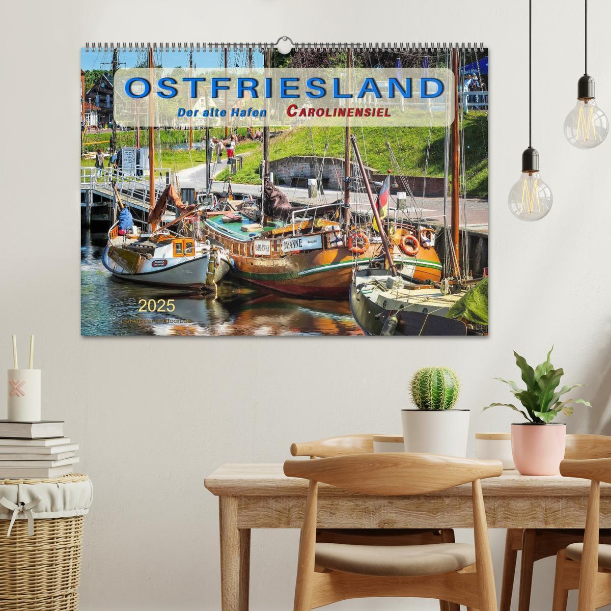 Bild: 9783435662210 | Ostfriesland - der alte Hafen Carolinensiel (Wandkalender 2025 DIN...