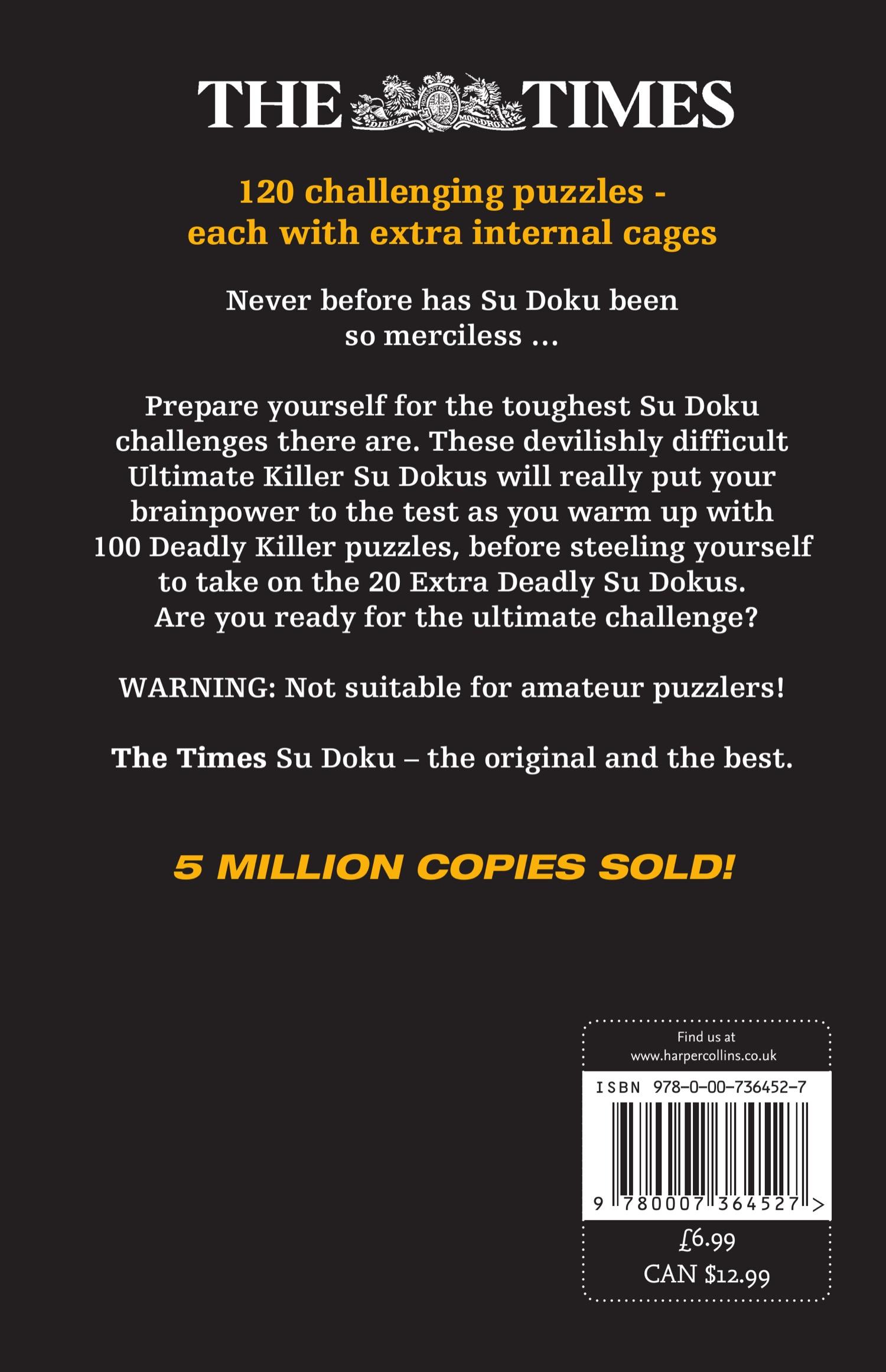 Rückseite: 9780007364527 | The Times Ultimate Killer Su Doku Book 2 | The Times Mind Games | Buch