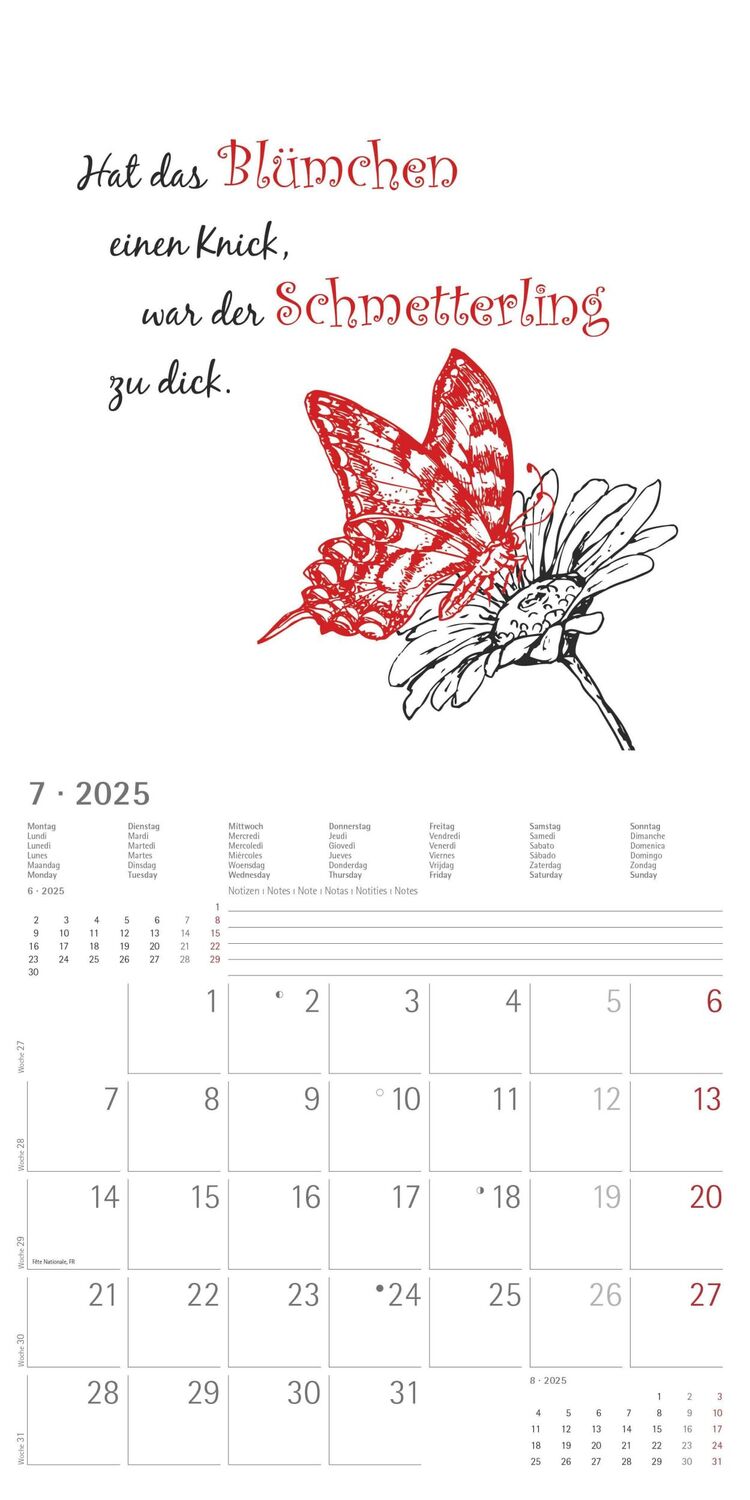 Bild: 4251732343132 | Sprüche 2025 - Broschürenkalender 30x30 cm (30x60 geöffnet) -...