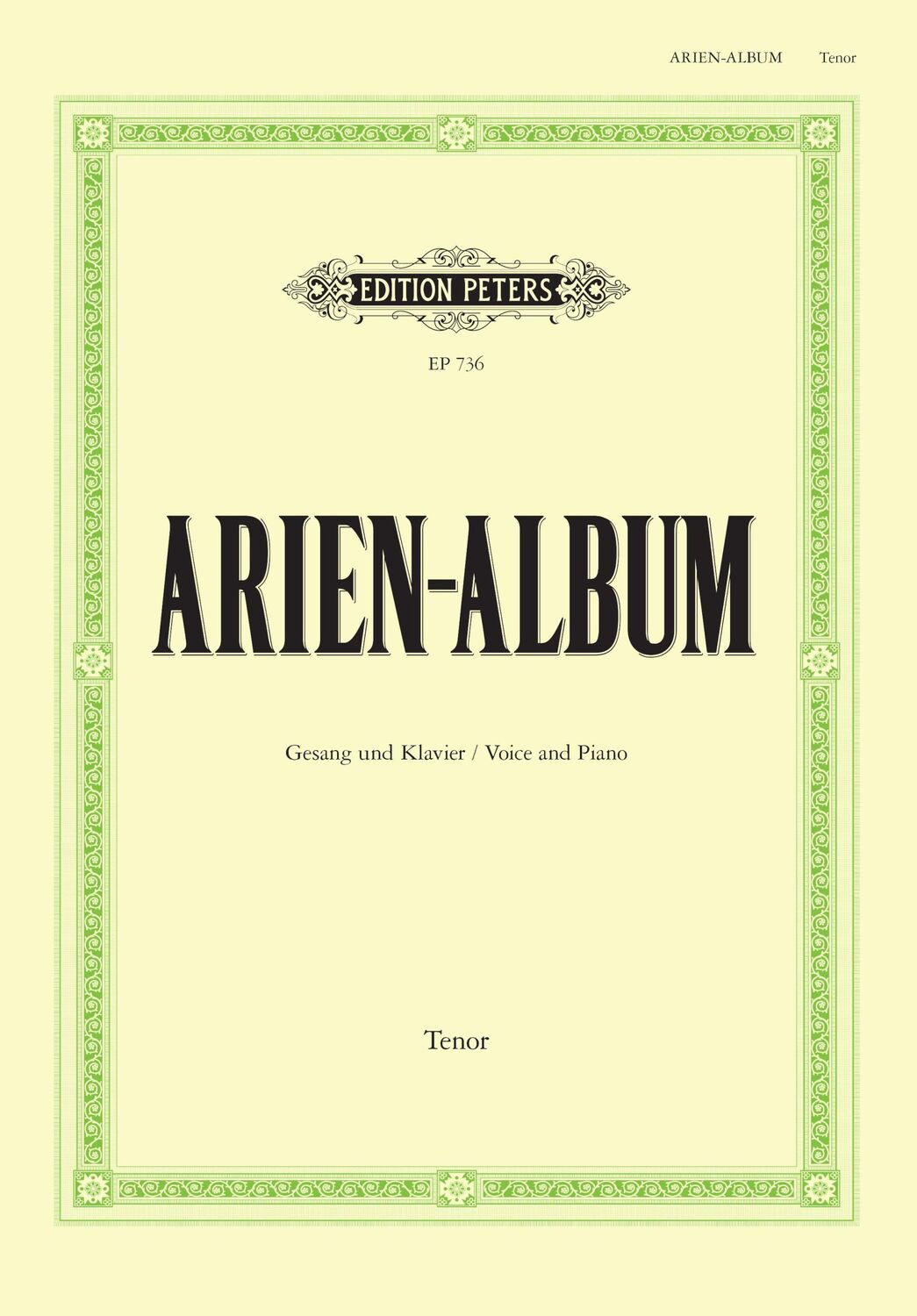 Cover: 9790014004859 | Arien-Album -- Famous Arias for Tenor and Piano | Dörffel (u. a.)