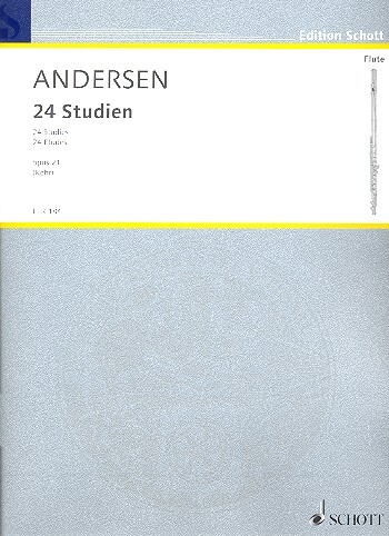 Cover: 9790001125529 | 24 Studies op. 21 | Studies in all major and minor keys | Andersen